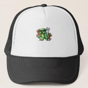 Easter Pixel Gamer Bunny Gaming Toddler Boys Kids  Trucker Hat