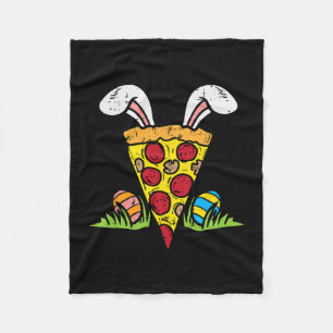 Easter Pizza Slice Bunny Ears Fun Snack Food Lover Fleece Blanket