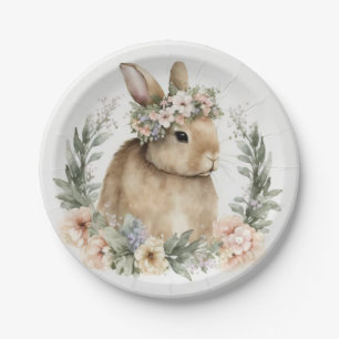 Easter Plates, Easter Dinner Plate, Bunny Paper Plate