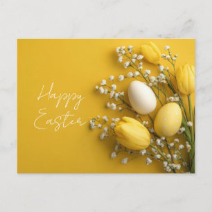 Easter Postcard with Easter Eggs