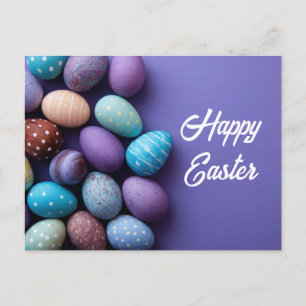 Easter Postcard with Easter Eggs