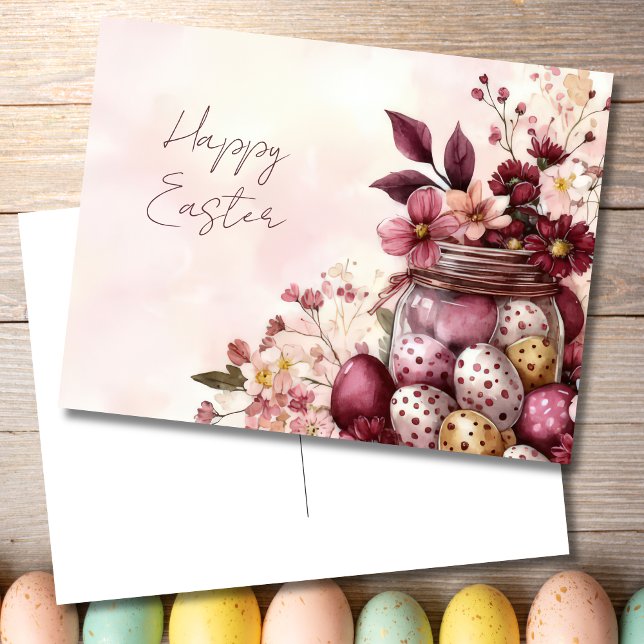 Easter Postcard with Easter Eggs and Flowers (Creator Uploaded)