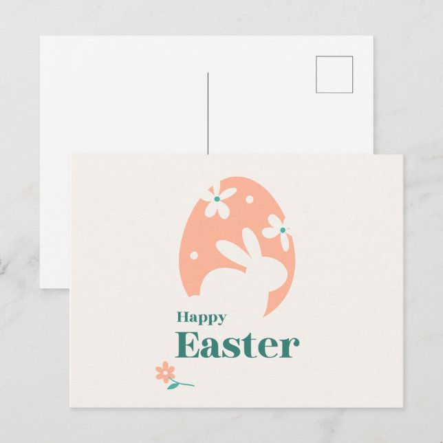 Easter Postcards  Bunny Card Happy Easter  (Front/Back)