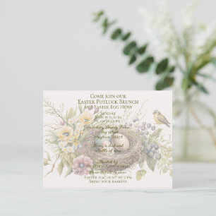 Easter Potluck Brunch Easter Egg Hunt Invitation