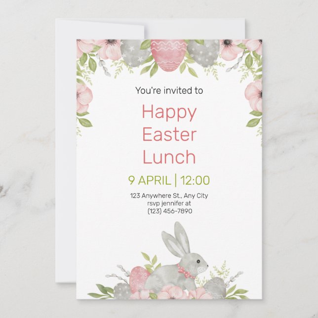 Easter Potluck Invitation (Front)