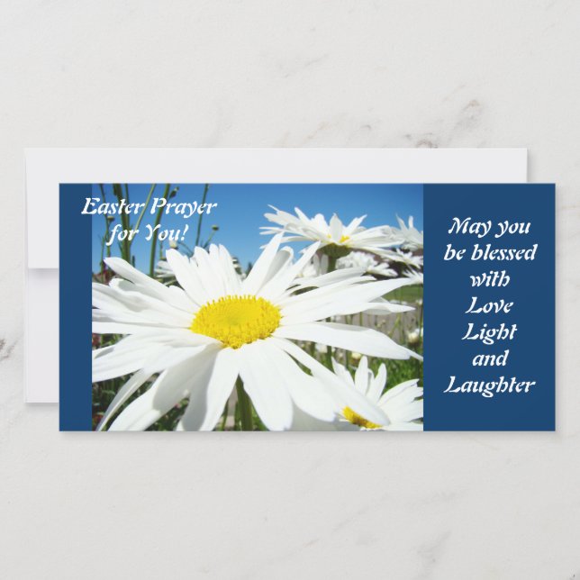Easter Prayer Blessed with Love Light Laughter Holiday Card (Front)