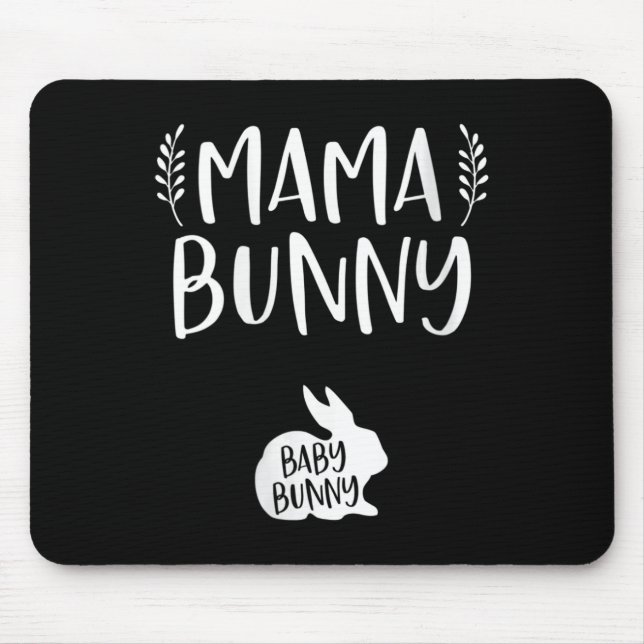 Easter Pregnancy Announcement Mama Bunny Ba  Mouse Mat (Front)