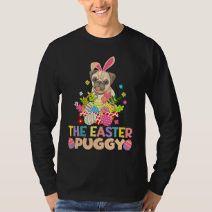 Easter Pug Bunny Ear Eggs Basket Dogs Kids Mens Wo T-Shirt