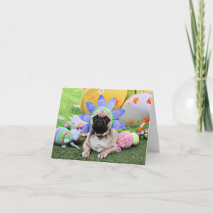 Easter - Pug - Louie Holiday Card