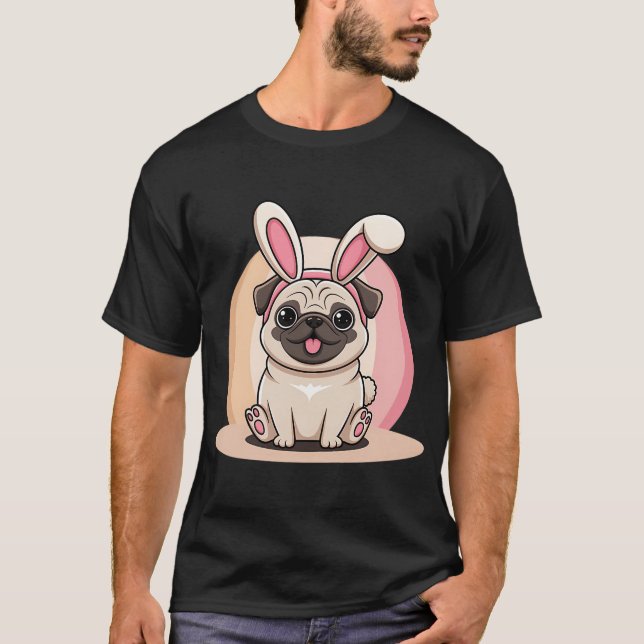 Easter Puggy Bunny T-Shirt (Front)