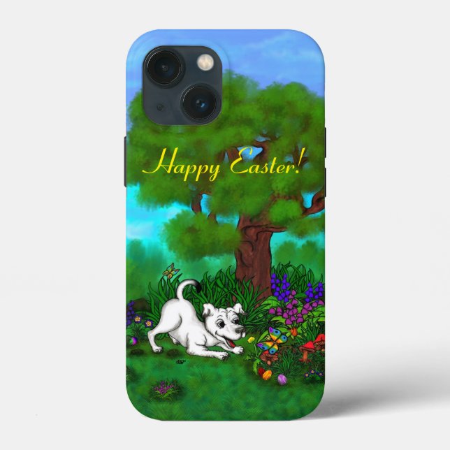 Easter - Puppy Capo and Butterfly Case-Mate iPhone Case (Back)