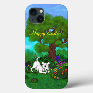 Easter - Puppy Capo and Butterfly iPhone 13 Case