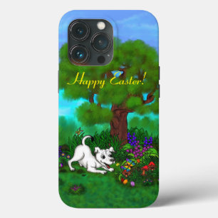 Easter - Puppy Capo and Butterfly iPhone 13 Pro Case