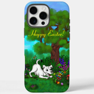 Easter - Puppy Capo and Butterfly iPhone 16 Pro Max Case