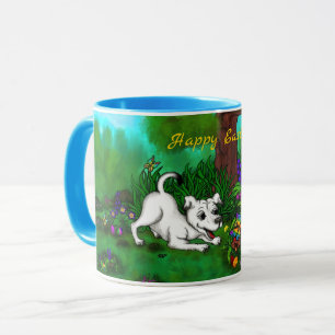 Easter - Puppy Capo and Butterfly Mug