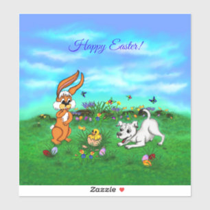 Easter - Puppy Capo Rabbit and Chick