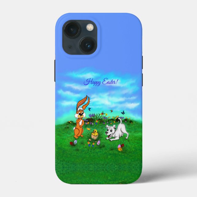 Easter - Puppy Capo Rabbit and Chick Case-Mate iPhone Case (Back)