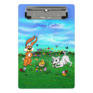 Easter - Puppy Capo Rabbit and Chick Mini Clipboard