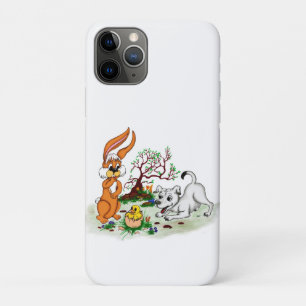 Easter - Puppy Capo with Rabbit and Chick iPhone 11 Pro Case