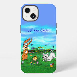 Easter - Puppy Capo with Rabbit and Chick iPhone 13 Case