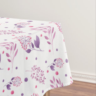 Easter Purple and Red Floral Tablecloth