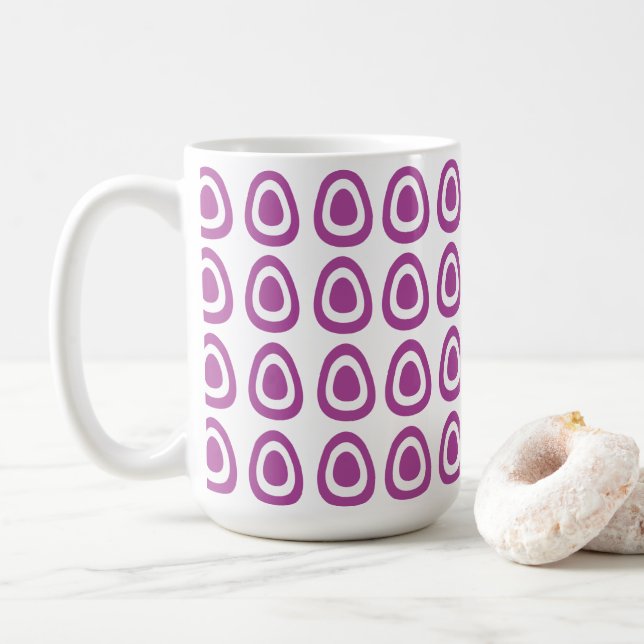 Easter Purple Easter Eggs Easter Coffee Mug (With Donut)