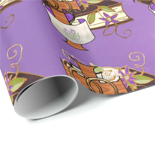 Easter Purple Wrapping Paper (Roll Corner)