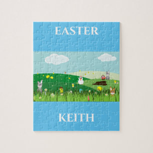 Easter puzzle with personalised name.