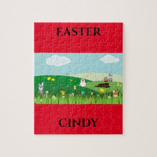 Easter puzzle with personalised name.