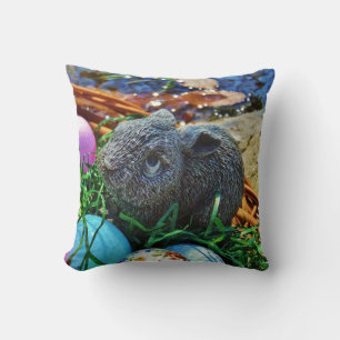 Easter Rabbit and golf ball basket Cushion