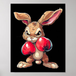 Easter Rabbit Bunny Boxer Boxing Kickboxing Martia Poster