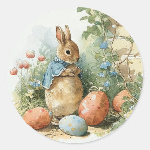 Easter Rabbit Classic Round Sticker