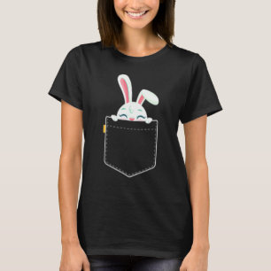 Easter Rabbit Cute Pocket Bunny Easter Egg Hunt T-Shirt