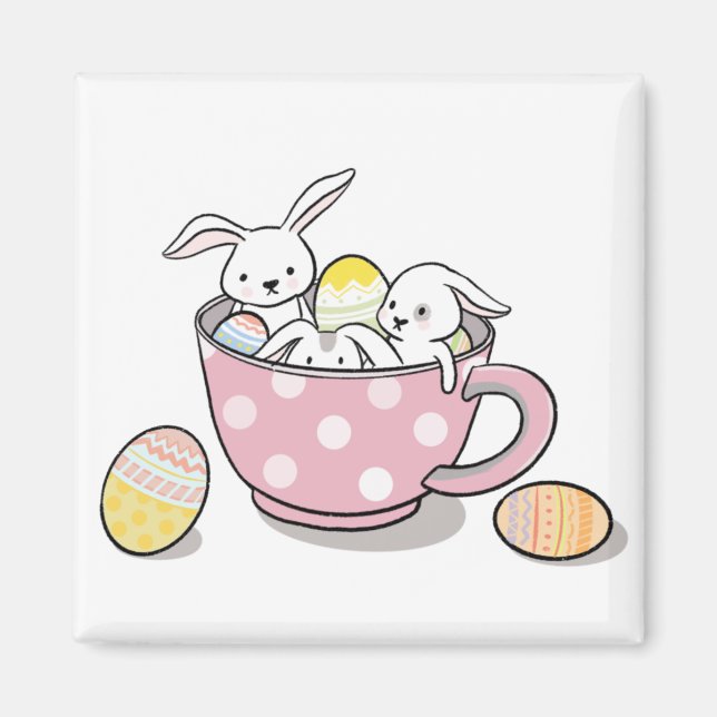 Easter Rabbit Egg  Magnet (Front)