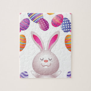 Easter rabbit & eggs puzzle! jigsaw puzzle