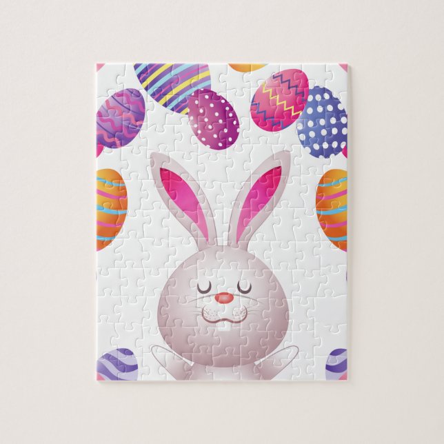 Easter rabbit & eggs puzzle! jigsaw puzzle (Vertical)