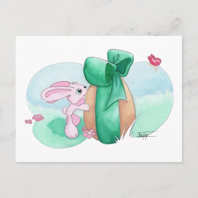 Easter Rabbit - For You! Holiday Postcard (Front)