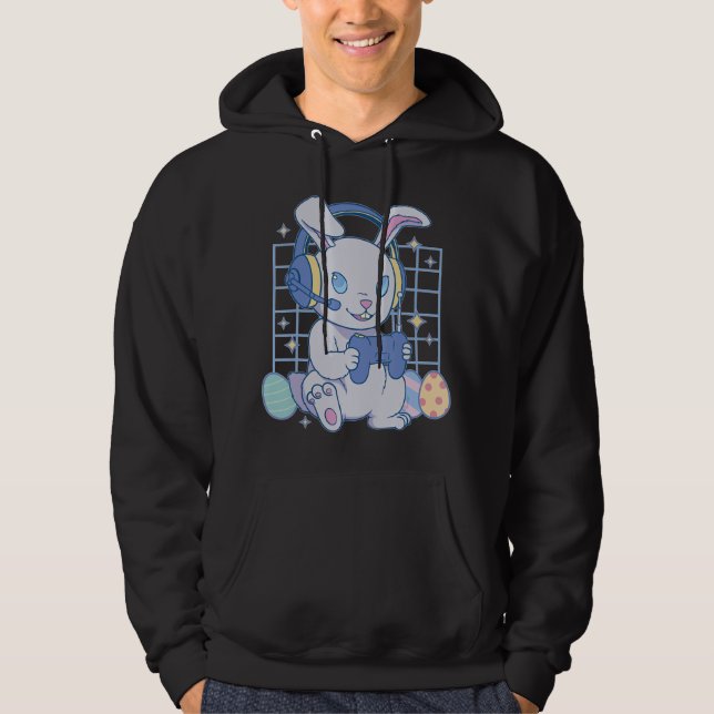 Easter Rabbit Girls Ladies Children Easter Hoodie (Front)