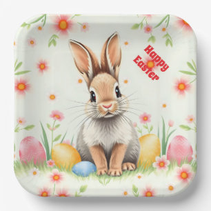 Easter Rabbit Holiday Modern Collection Paper Plate