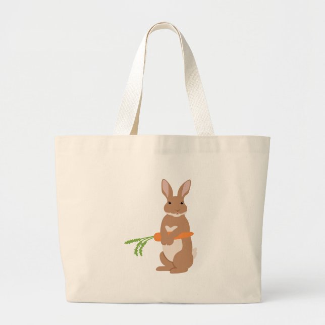 Easter Rabbit Large Tote Bag (Front)