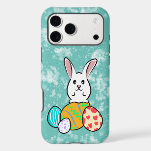 Easter Rabbit on Easter Eggs