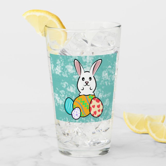 Easter Rabbit on Easter Eggs Glass (Front Ice)