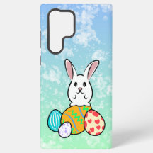 Easter Rabbit on Easter Eggs