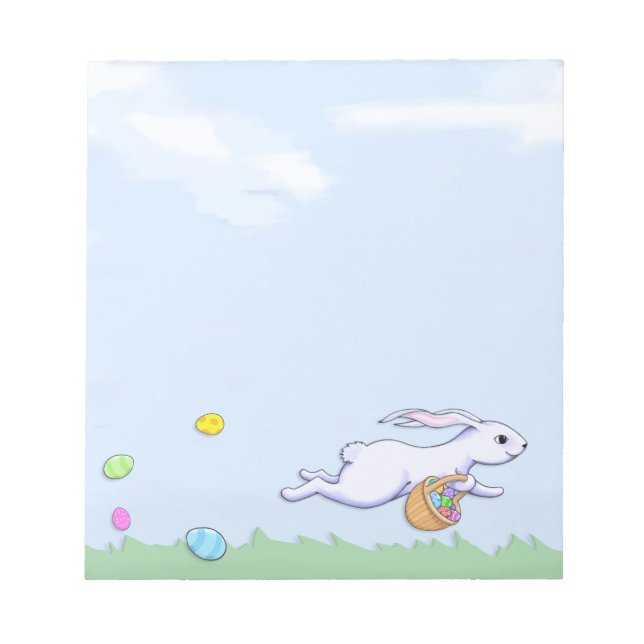 Easter Rabbit Run Notepad (Front)