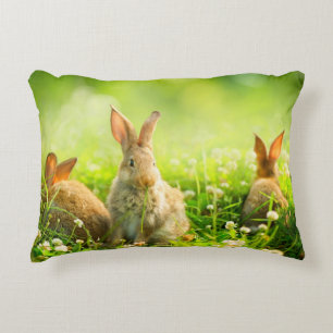 Easter Rabbits Decorative Cushion