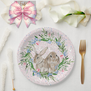 Easter Rabbits Paper Plates
