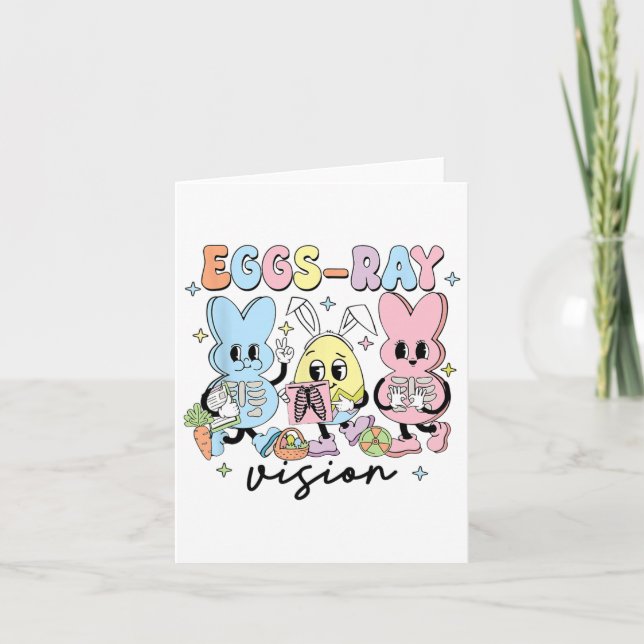 Easter Radiology Bunny Eggs-ray Vision Xray Tech R Card (Front)
