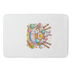 Easter Ramen Cats Cute Anime Happy Easter Day Wome Bath Mat