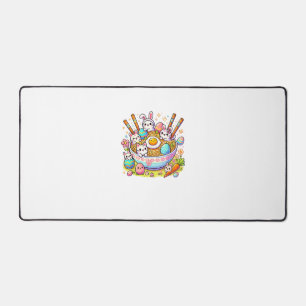 Easter Ramen Cats Cute Anime Happy Easter Day Wome Desk Mat