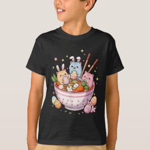 Easter Ramen Cats Cute Anime Happy Easter Day Wome T-Shirt